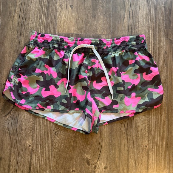 Op Ocean Pacific Other - Op Ocean Pacific Swim Board Shorts Juniors XL 15-17 Pink Green Camo Drawstring
